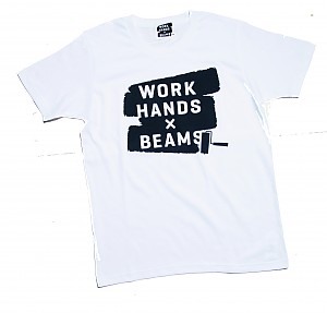 WORK HANDS x BEAMS PRINT TEE（WHITE）